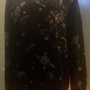 GALLAXY RHINESTONES    WINGS ON BACK SWEATSHIRT  BRAND NEW WITH TAGS  SIZE   XXL